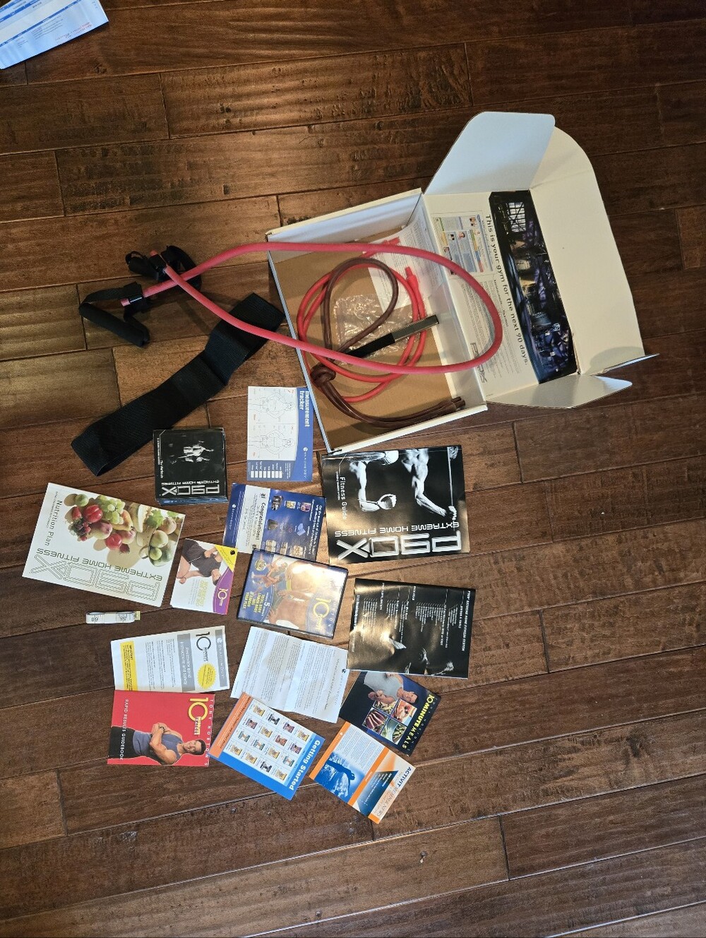 Beachbody P90X 12 Extreme Dvd's, Resistance Bands Accessory Plus 10 Min Trainer